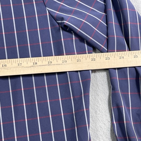 Mizzen+Main Leeward Collection Mens Large Trim Fit Button Down Shirt Blue Stripe - Picture 5 of 11